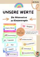 Vorschau - Poster - Unsere Werte: Die Alternative zu Klassenregeln - Deckblatt