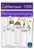Vorschau - Arbeitsblätter - Zahlenraum 1000 - Rechenspaziergang (Klasse 3) - Deckblatt