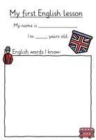 Vorschau - Arbeitsblätter - My first English lesson - Arbeitsbogen - Deckblatt