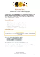 Aperçu - Apprentissages en autonomie - Puzzles Trac - Animaux de la forêt et des campagnes - Page 1