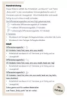 Vorschau - Arbeitsblätter - body parts Körperteile Suchsel wordsearch - Englisch - Seite 1