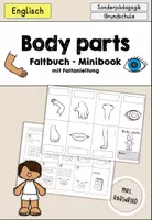 Vorschau - Arbeitsblätter - body parts Körperteile Faltbuch minibook - Englisch kostenlos - Deckblatt