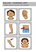 Vorschau - Spiele - Body parts Körperteile Vokabelspiel Zonk - Englisch - Seite 3