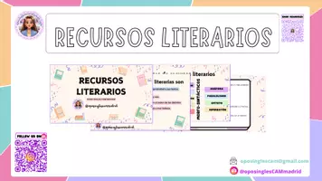 Vista previa - Hojas de trabajo - Recursos literarios presentación @oposinglescammadrid - Portada