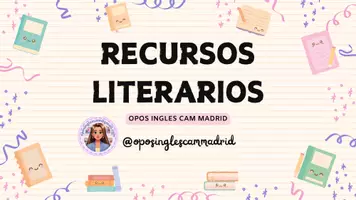 Vista previa - Hojas de trabajo - Recursos literarios presentación @oposinglescammadrid - página 1