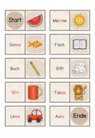 Vorschau - Stationenlernen - Lese-Domino für die 1. Klasse (auch mit Silbenschrift und Artikel) - Seite 2