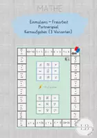 Vorschau - Stationenlernen - Einmaleins Kernaufgaben (Spiel) - Deckblatt