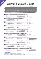 Vorschau - Arbeitsblätter - Quiz: Basic Law (Grundgesetz): Verfassungsviertelstunde #demokratiestärken - Seite 2
