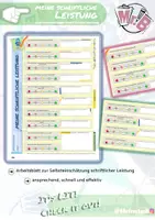 Vorschau - Arbeitsblätter - Selbsteinschätzungsbogen schriftlicher Leistung - deutsche Version - Deckblatt
