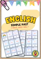 Vorschau - Spiele - Simple Past I have...who has...? Game | Grammar | Simple past | regular - iregular verbs - Deckblatt
