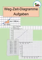 Vorschau - Arbeitsblätter - Weg-Zeit-Diagramme - Physik - Aufgaben mit Lösungen - Bewegung - Deckblatt