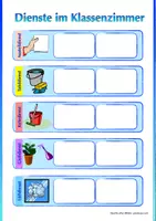 Vorschau - Mal- und Bastelvorlagen - Dienste im Klassenzimmer - Seite 1
