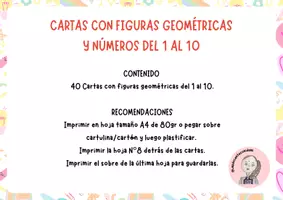Vista previa - Juegos / Gamificación - CARTAS CON FIGURAS GEOMÉTRICAS DEL 1 AL 10 - página 2