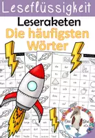 Vorschau - Arbeitsblätter - Silbenrakete - Häufigste Wörter üben um den Lesefluss zu fördern - Deckblatt