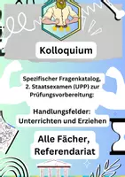 Vorschau - Prüfungsvorbereitung - Kolloquium – Fragenkatalog: Unterrichten und Erziehen - Deckblatt