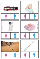 Aperçu - Apprentissages en autonomie - Cartes à pinces grammaire : féminin/masculin série rose Montessori - Page 3
