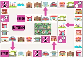 Vorschau - Spiele - Bild- und Wortkarten Town (Playway 4) inkl. Spielfeld - Seite 1