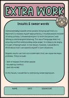 Vorschau - Arbeitsblätter - EXTRA WORK - Insults und swear words - Seite 1