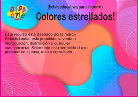 Vista previa - Hojas de trabajo - Colores estrellados - página 1