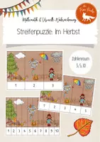 Vorschau - Fördermaterial/Inklusion - Streifenpuzzle: Im Herbst (ZR3, ZR5, ZR10) - Deckblatt
