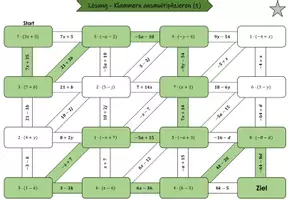 Vorschau - Arbeitsblätter - Terme mit Klammern - Multiplikation - Irrgarten - Seite 3