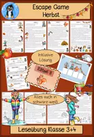 Vorschau - Spiele - Lese Escape Rooms Materialpaket | 10 Escape Games für die Leseförderung | Jahreszeiten, Feste & Schule | Klasse 3–4 - Seite 1