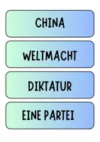 Vorschau - Poster - Weltmacht China - Tafelkarten mit Begriffen für Tafelbilder und Diskussionen (Klasse 7 8 9 10) - Deckblatt