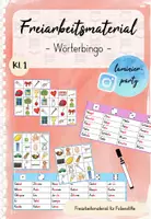 Vorschau - Spiele - Freiarbeit: Wörterbingo - Einfache Wörter (Kl. 1) - Deckblatt