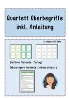 Vorschau - Spiele - Marktplatzquartett zu Oberbegriffen - Deckblatt
