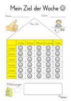 Vorschau - Arbeitsblätter - Ziel der Woche - Verstärkerplan - Smileyplan - Deckblatt