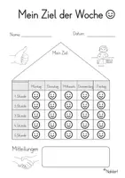 Vorschau - Arbeitsblätter - Ziel der Woche - Verstärkerplan - Smileyplan - Seite 2