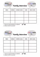 Vorschau - Arbeitsblätter - Interview Family - What's her/his name? - Deckblatt