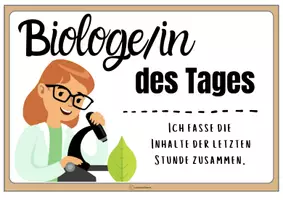 Vorschau - Bildkarten - Biologe des Tages - Ritual für den Unterrichtseinstieg - Seite 1