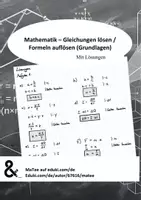 Vorschau - Arbeitsblätter - Gleichungen lösen - mit ausführlichen Lösungen - Deckblatt