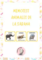 Vista previa - Juegos / Gamificación - JUEGO MEMOTEST ANIMALES DE LA SABANA - Portada