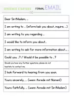 Vorschau - Merkblätter - Sentence Starters für Emails, Letters, Essays, ... - Seite 3