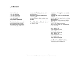 Vorschau - Arbeitsblätter - I like the Flowers | kostenlose Noten, Liedtexte und Unterrichtsmaterial - Seite 3