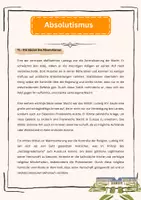 Vorschau - Arbeitsblätter - Eine Unterrichtsreihe zum Thema Absolutismus und Französische Revolution - Seite 2