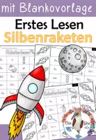 Vorschau - Arbeitsblätter - Silbenraketen - Erstes Lesen mit Silbenteppich & Leseteppich inklusive Vorlage & Cliparts - Deckblatt
