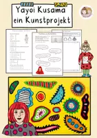 Vorschau - Stundenentwürfe - Yoyoi Kusama- ein Kunstprojekt, Kunstunterricht, Künstlerin in der Grundschule - Deckblatt
