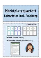Vorschau - Spiele - Marktplatzquartett zu Reimwörtern - Deckblatt