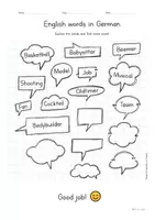 Vorschau - Arbeitsblätter - English words in German - Erstes Bewusstmachen und Begegnen - Deckblatt