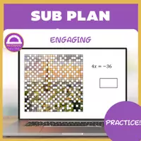 förhandsvisning - Lösa enkla ekvationer. | Pixel Art-aktivitet 🇬🇧 - sida 2
