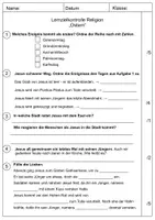 Vorschau - Klassenarbeiten - Lernzielkontrollen Religion - Sparpaket - Seite 3