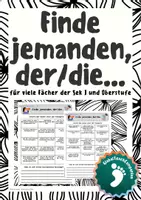 Vorschau - Spiele - Finde jemanden, der/die... - für viele Fächer der Sek I und Oberstufe - Deckblatt