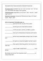 Vorschau - Arbeitsblätter - Personal-, Possessiv und Demonstrativonomen Aufgaben Lösung - Seite 1