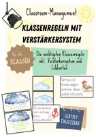 Vorschau - Mal- und Bastelvorlagen - Materialpaket Classroomanagement I Verstärkersystem, Stundenplan, Geburtstag und Klassendienste - Deckblatt