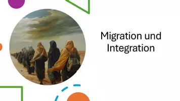 Vorschau - Präsentationen/Tafelbilder - Migration und Integration vs. Flucht - Präsentation - Deckblatt