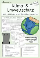 Vorschau - Unterrichtsreihen - Ideensammlung zum Klimaschutz - Umweltschutz - Müll - Plastik - Deckblatt