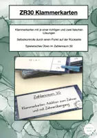 Vorschau - Stationenlernen - Zahlenraum 30 Klammerkarten Addition mit Zehnerübergang - Deckblatt